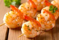 6 pcs grilled shrimp $10
